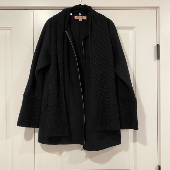 BEYOND THREADS Sweaters - Beyond Threads Womens Alpaca Wool Black Full Zip Coat Size Small Great Condition